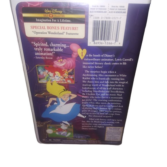 VTG Alice in Wonderland Walt Disney GOLD COLLECTION CLASSIC -VHS Movie-2002 - Picture 2 of 6